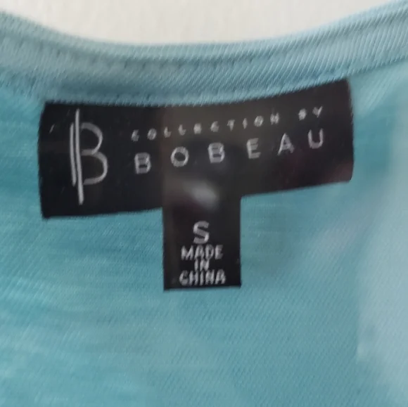 Bobeau Faux Wrap Dress MIDI Blue Beach Vacation Travel Spring - Picture 2 of 4